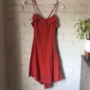 Free People Orange Linen Dress